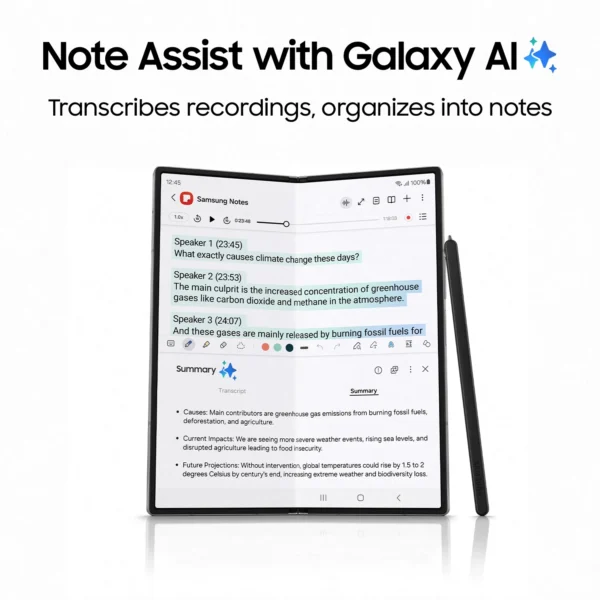 SAMSUNG Galaxy Z Fold6, AI Smartphone, Android, 12GB RAM, 50MP Camera, Big Screen, Multitasking, S Pen